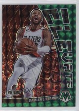 2022-23 Panini Mosaic Elevate Green Mosaic Prizm Damian Lillard #17 1c35