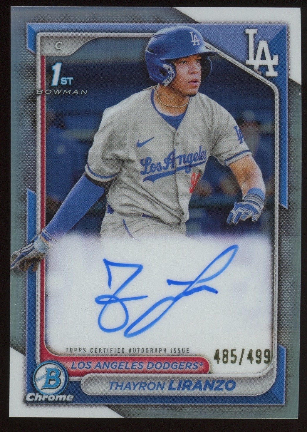 2024 Bowman Chrome Thayron Liranzo Prospect Refractor Auto /499 #CPA-TL Dodgers