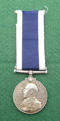 BRITISH ROYAL NAVY LONG SERVICE GOOD CONDUCT MEDAL H.M.S VICTORY 1st TYPE