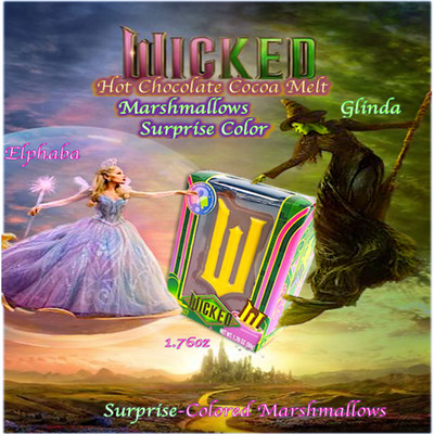 Wicked Milk Chocolate Hot Cocoa Bomb Melt Marshmallow Color Surprise 1.76oz