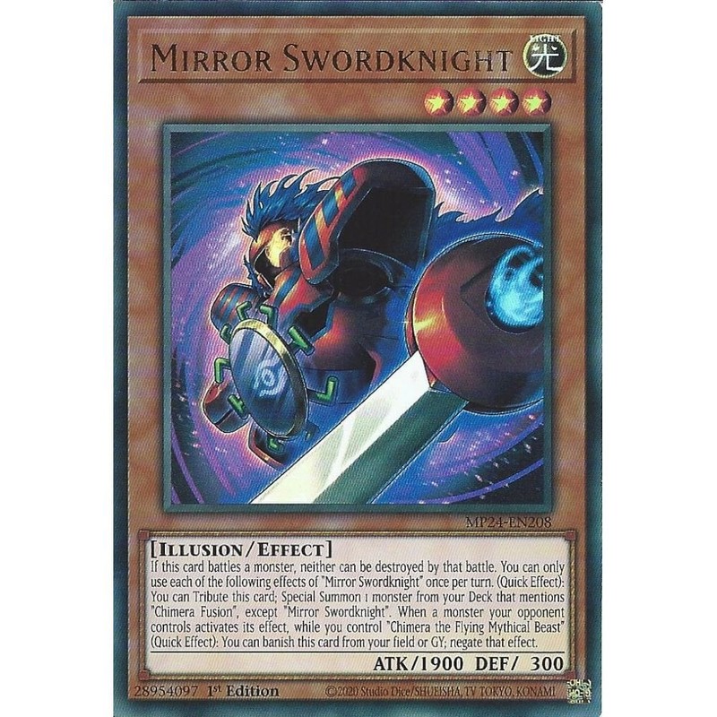 MP24-EN208 Mirror Swordknight : Ultra Rare Card : 1st Edition : YuGiOh TCG