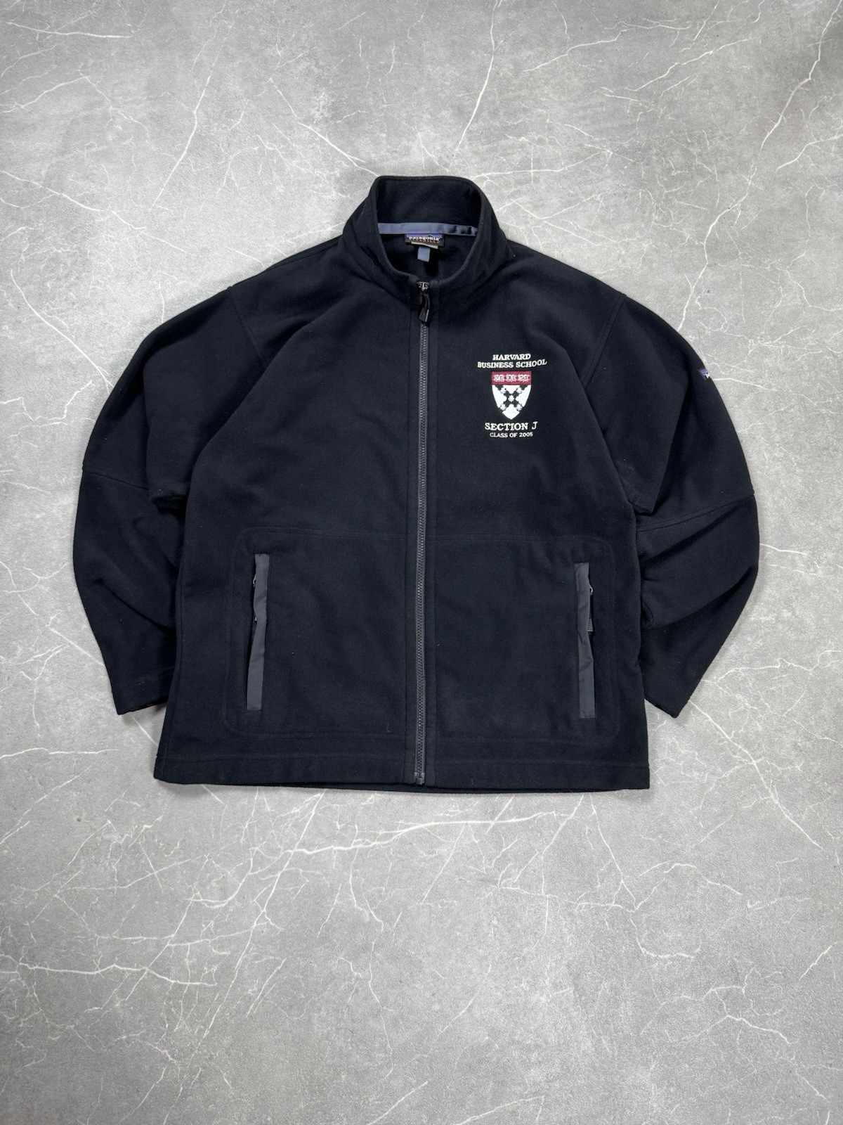 Patagonia Vintage Fleecejacke, Reißverschluss, Größe L Harvard Cup Sunchila