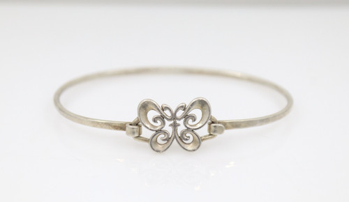 James Avery Sterling Silver Butterfly Hook On Bangle Bracelet
