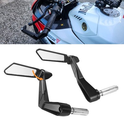 7/8'' 22MM Handlebar End Lever Guard W/ Foldable Mirrors Fits For Suzuki Scooter