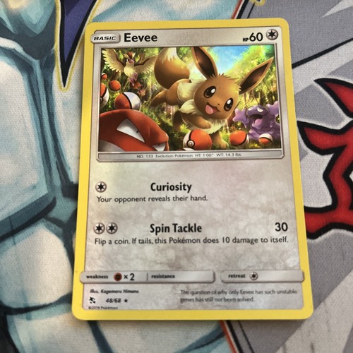 Eevee 48/68 Holo Rare - 2019 Pokemon Hidden Fates Card - NM