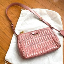 miu miu shoulder bag mini bag ribbon matelass hand   Gift Present 0212b