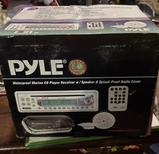 Pyle Waterproof Marine CD Player w/Speaker, Splash-proof Radio Cover PLCD11MRKT