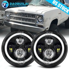 For Dodge Ramcharger 1974-1979 - 7inch Round Led Headlight Hilo Beam Light Pair For Dodge Ramcharger 1974-1979 - 7inch Round Led Headlight Hilo Beam Light Pair