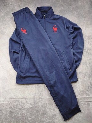 Nike France FFF Full Tracksuit Set Mens Size M Navy Red Dri-FIT Jacket Pants