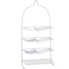 4-Shelf Metal Shower Organizer White