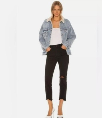 Levi's 724 High Rise Straight Crop Jeans Women's 27 Black