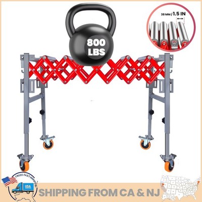 800LBS Expandable Roller Conveyor Table Flexible Roller Conveyor Stand w/4Caster