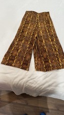 Zara Tiger Wide Leg Pants Size Medium