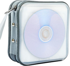 CD Case, 40 Capacity CD DVD Case Wallet Holder Portable Disc VCD Heavy Duty Bind
