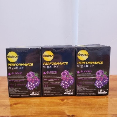 Miracle-Gro Performance Organics 1 Lb. Blooms Plant Flower Nutrition - Lot of 3