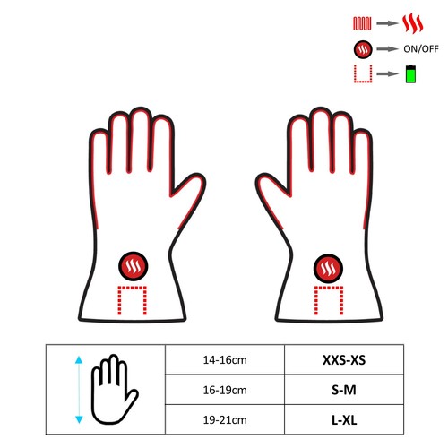 Beheizte, isolierte und winddichte Handschuhe, XXS-XS, S-M, L-XL | GLW - Photo 11/11