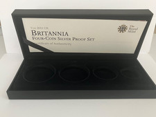 2011 Royal Mint Silver Proof Britannia Set Box & Certificate ONLY NO COINS