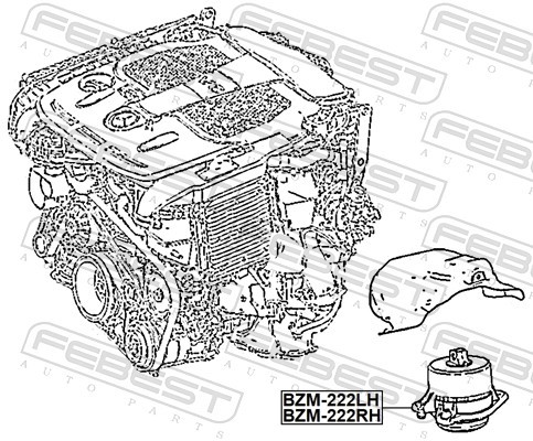 Fits FEBEST BZM-222LH LEFT ENGINE MOUNT (HYDRO)   ⭐UK Stock⭐