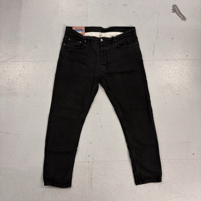 ACNE STUDIOS River Slim Tapered Denim Jeans Stay Black 34