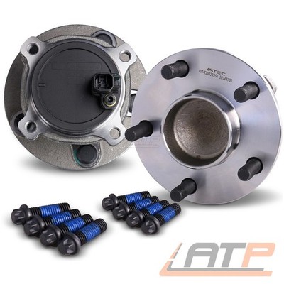 2x RADLAGERSATZ SATZ RADNABE+RADLAGER+ABS RING HINTEN FÜR FORD FOCUS C-MAX 03-07