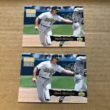 2- 1993 Upper Deck Future Heroes insert #60 MARK McGWIRE Oakland Athletics 