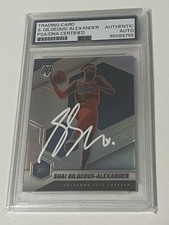 Shai Gilegeous Alexander SIGNED 2020-21 Silver Mosaic 103 PSA/DNA Authentic MINT