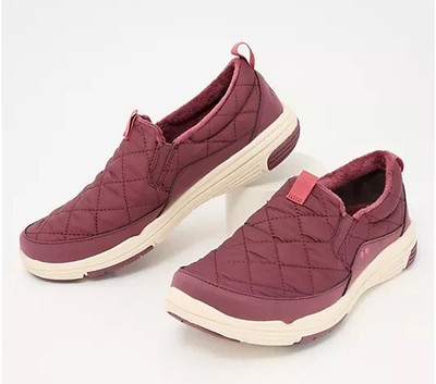 NWT Ryka Women's Ava Slip On Quilted Walking Shoes Red Size 7.5 M $100 RY1232
