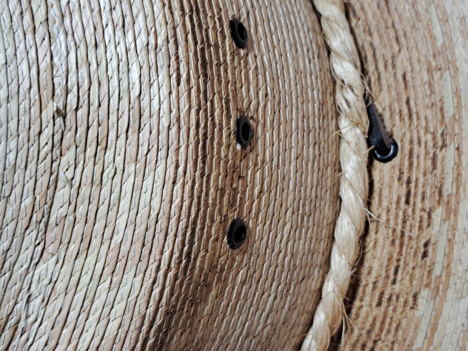 Western Express 牛仔帽正品墨西哥棕褐色草皮编织中号 — 第 3/4 张图片