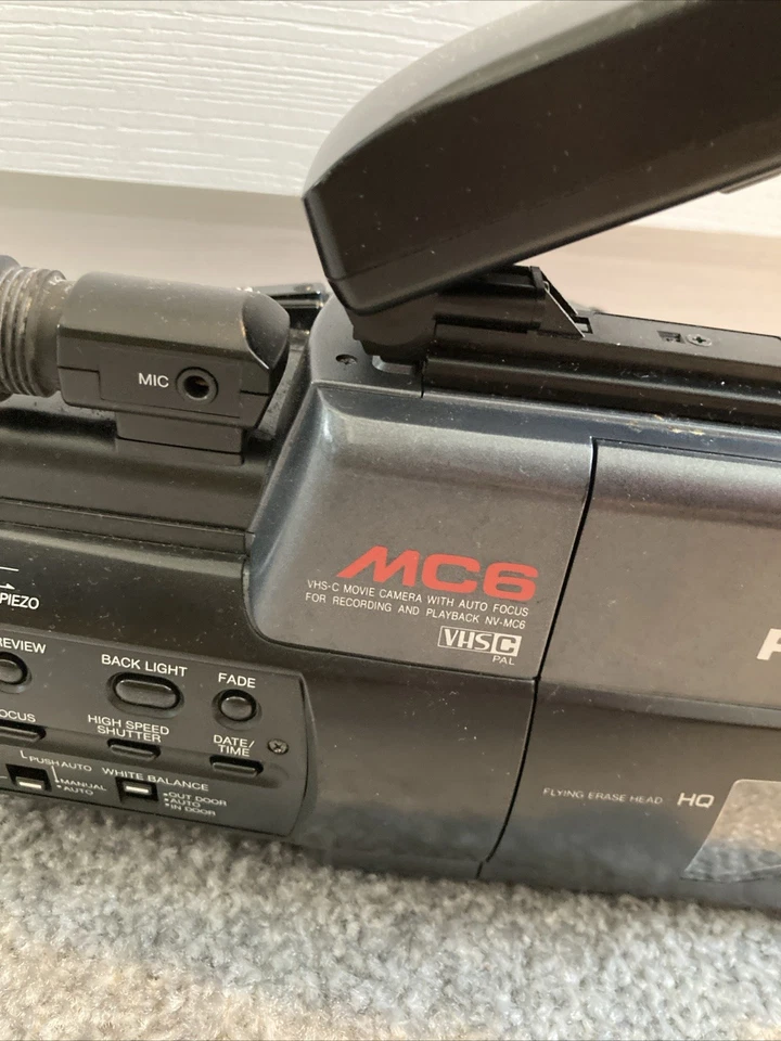 Panasonic NV-MC6B Black Auto Focus VHS-C Professional Compact Camcorder for Part - Image 2 of 4