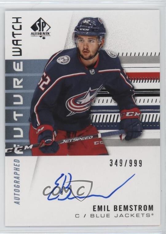 2019 SP Authentic Future Watch Rookies 349/999 Emil Bemstrom Rookie Auto RC 19yv