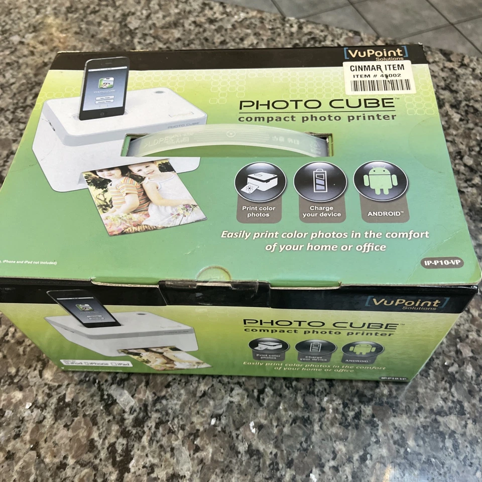 Vupoint Solutions Photo Cube Compact Photo Printer IP-P10-VP New Factory SEALED - Image 2 of 4
