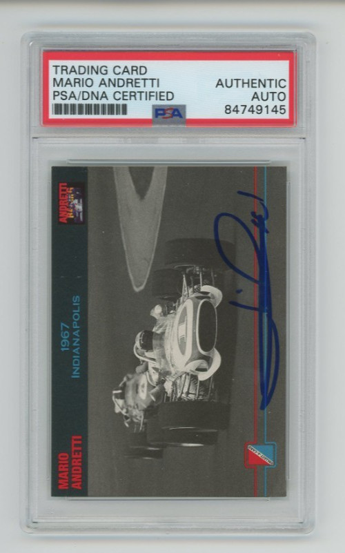 MARIO ANDRETTI 1992 Andretti Racing #25 Signed AUTO Card PSA DNA Certified F1 view 1