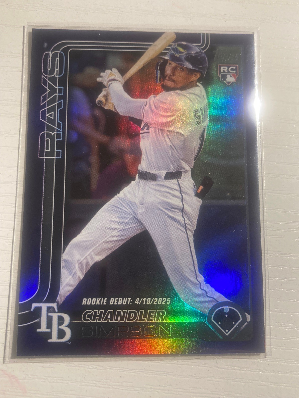 2025 Topps Update Purple Foil Parallel /250 Chandler Simpson Rays RC US349