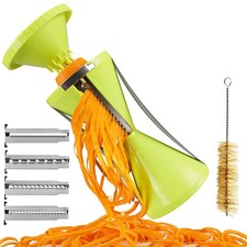 Brieftons NextGen Espiralizador 4 Hojas Vegetales Espiral Cortador, 150% Más Grande, 50%