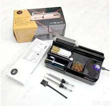Cigarette Rolling Machine Electric Tobacco Injector Maker Black 5.5/6.5/8mm 3IN1