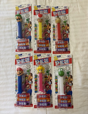 PEZ Nintendo Super Mario Mixed Lot 6 Dispensers Mario Luigi Toad Yoshi DK