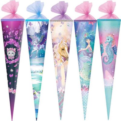 Herlitz Schultüte 70cm rund Mädchen Zuckertüte Schule Einschulung Schulanfang