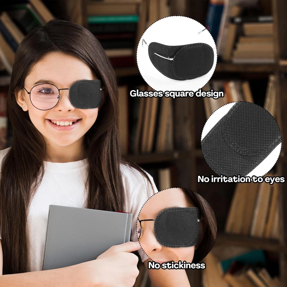 6 Stück Augenklappen für Brillen, Wiederverwendbare Augenklappe für Erwachsene u - Bild 3 von 4
