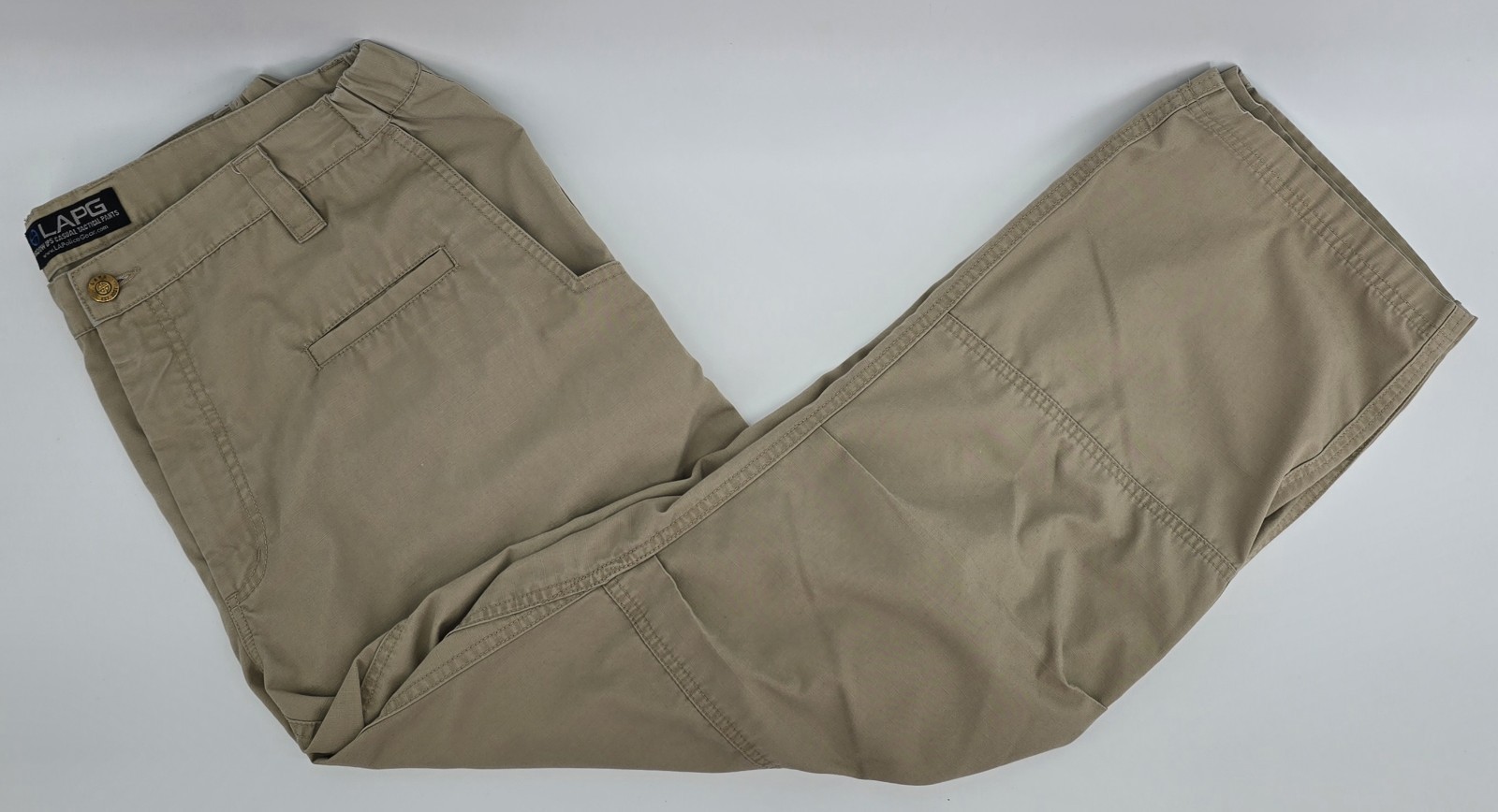 LAPG Mens Sz 38x30 Tactical Pants Shadow Ops Military SOCT Khaki Rip Stop Police
