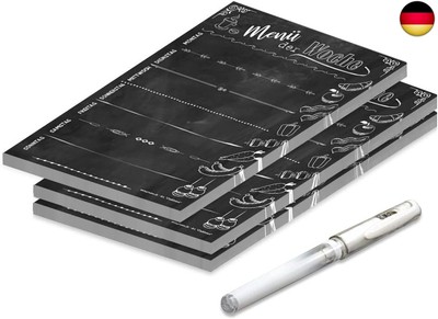 Essensplaner ''Chalkboard'', A5, 3 Stück