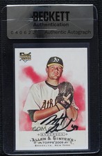 BAS 2009 Topps Allen & Ginter's Brett Anderson #171 Seal of Authenticity 3c7