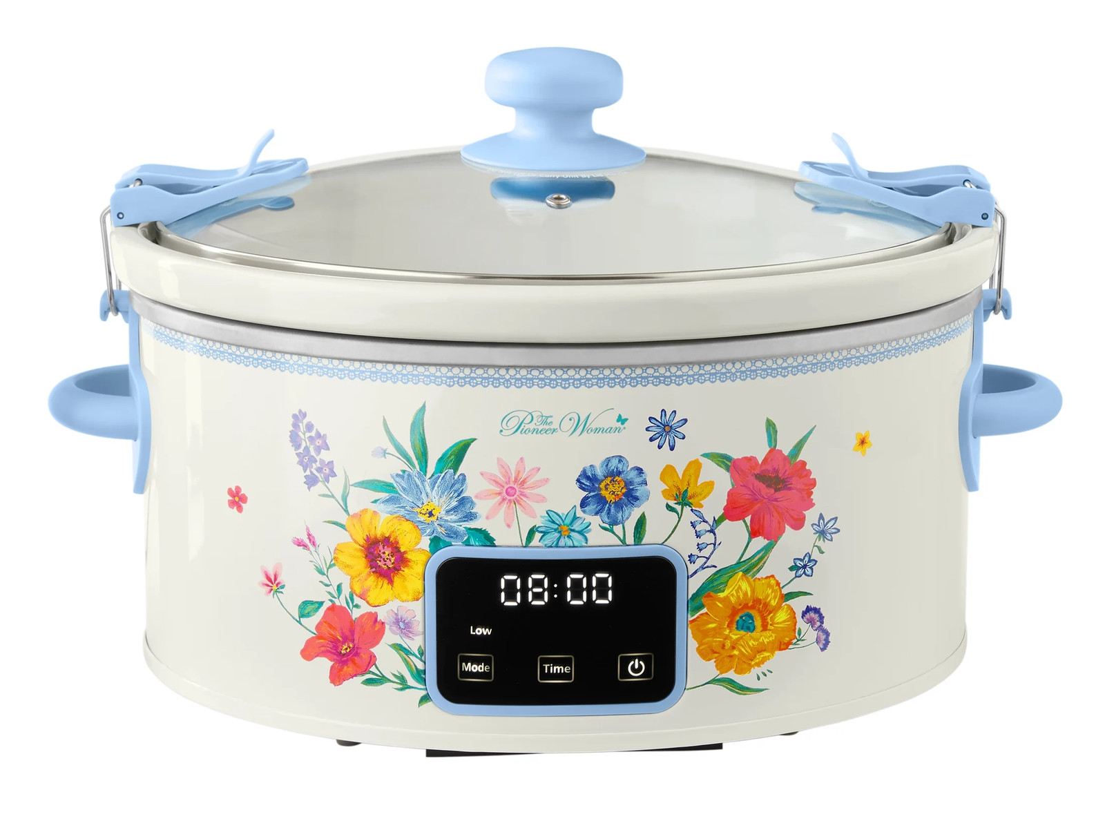 6-Quart Slow Cooker, Locking Lid, Digital, Brilliant Blooms, Model PW8400778514-