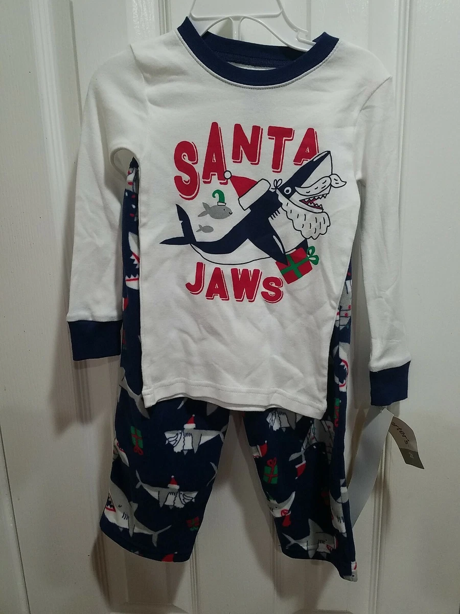 Printed Pajama Bottoms - Navy Father Christmas