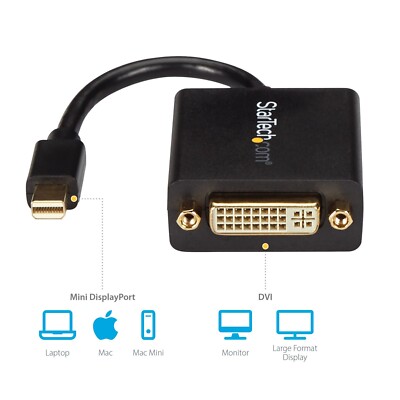 StarTech Mini DisplayPort-auf-DVI-Adapterkabel schwarz (Mini DP auf DVI-D)