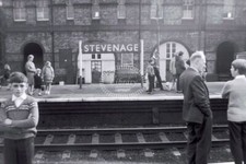PHOTO BR British Railways Station Scene - STEVENAGE