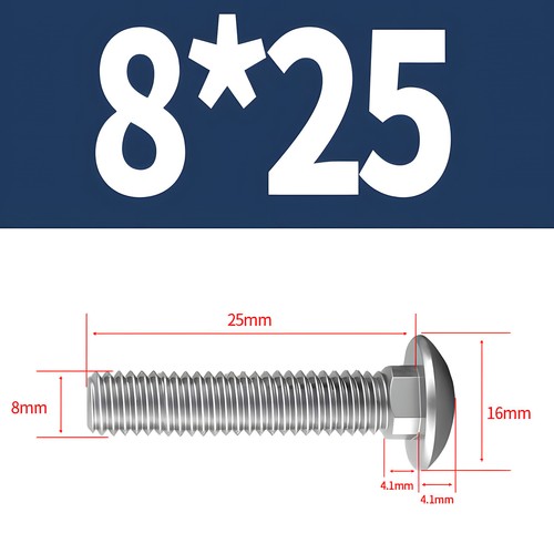 Tornillos de bloqueo tornillos de cabeza plana M5 M6 M8 M10 M12 acero inoxidable V2A DIN 603 - Imagen 34 de 73