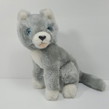Dakin Vintage 1977 Gray Cat Animal Plush Tongue Catnip Kitty Blue Eyes