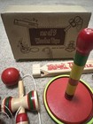 Set of 5 Wooden Toys, Train Whistle, Ring Toss, Wodden Pickup Toy, Spinning Top — photo 5