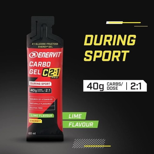 Enervit Carbo Gel C2:1 PRO Energetici con Maltodestrine Box 24 Pack da 60ml - Foto 5 di 15