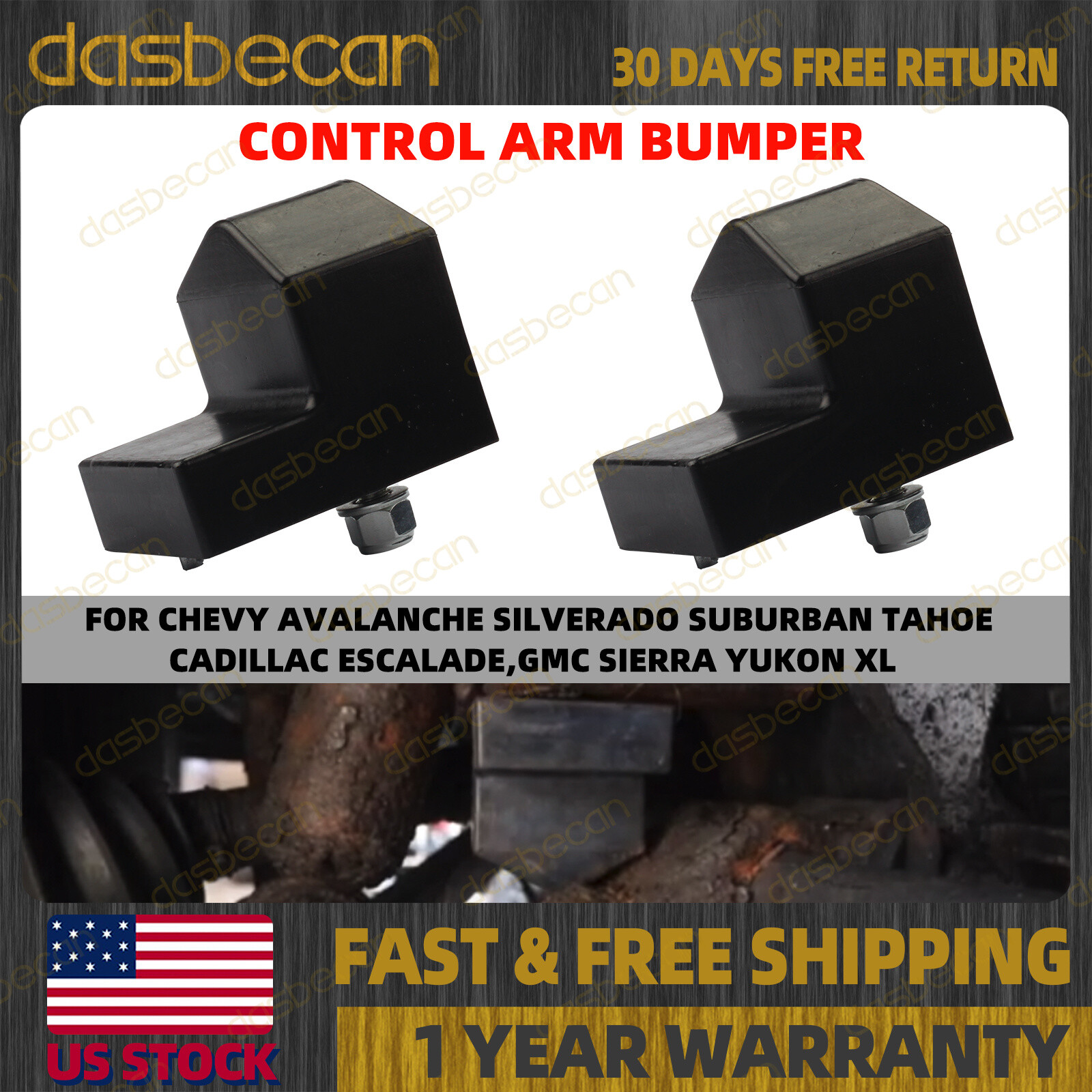 2PCS Suspension Lower Control Arm Bumper For GMC Sierra Chevy Silverado K201426